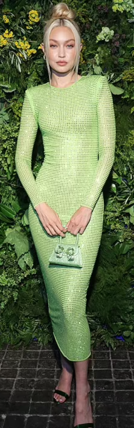 Gigi Hadid Carries Mini Green Purse For NYC Dinner: Photo 1225860, Gigi  Hadid Pictures